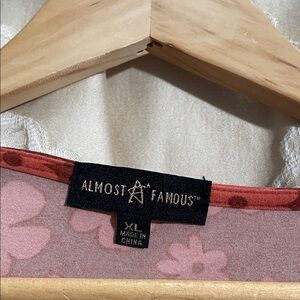 Almost Famous Pink and Red Floral Blouse